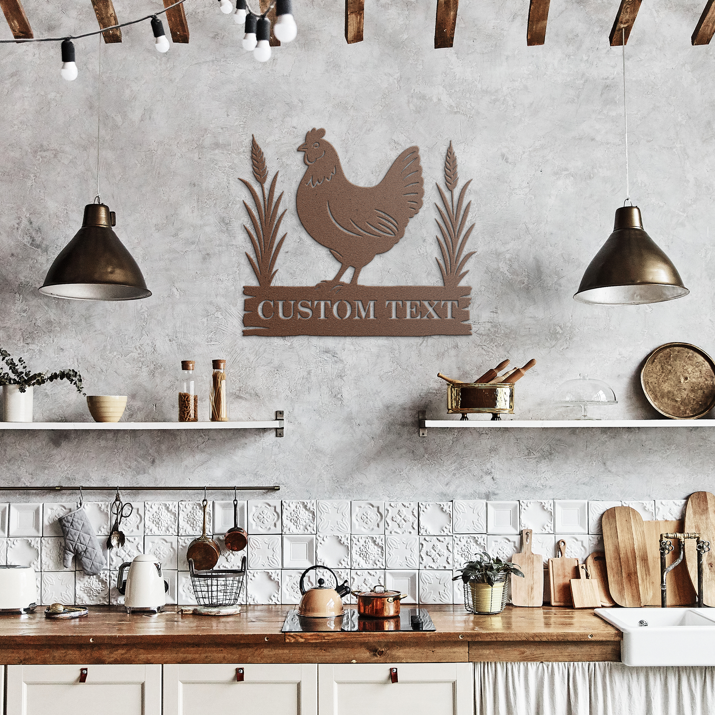 Custom_Chicken_Farm_Metal_Sign_Hen_Hous_Copper_Rustic_Kitchen_Mockup.png