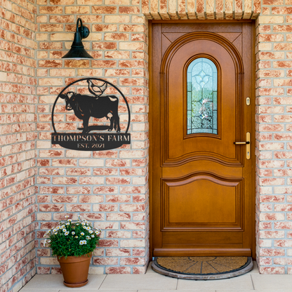 Custom_Chicken_Farm_Metal_Sign__Perso_Black_Brick_Entrance_Mockup.png