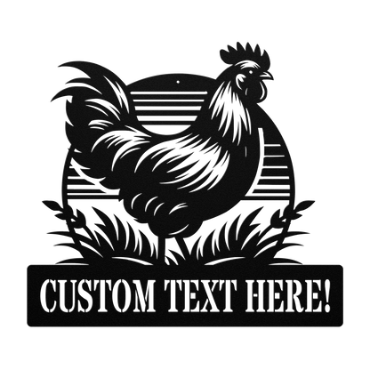 Rustic metal sign for farmhouse barn