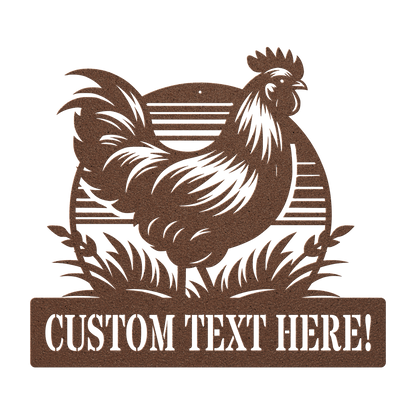 Egg farm name sign with powder-coated finish