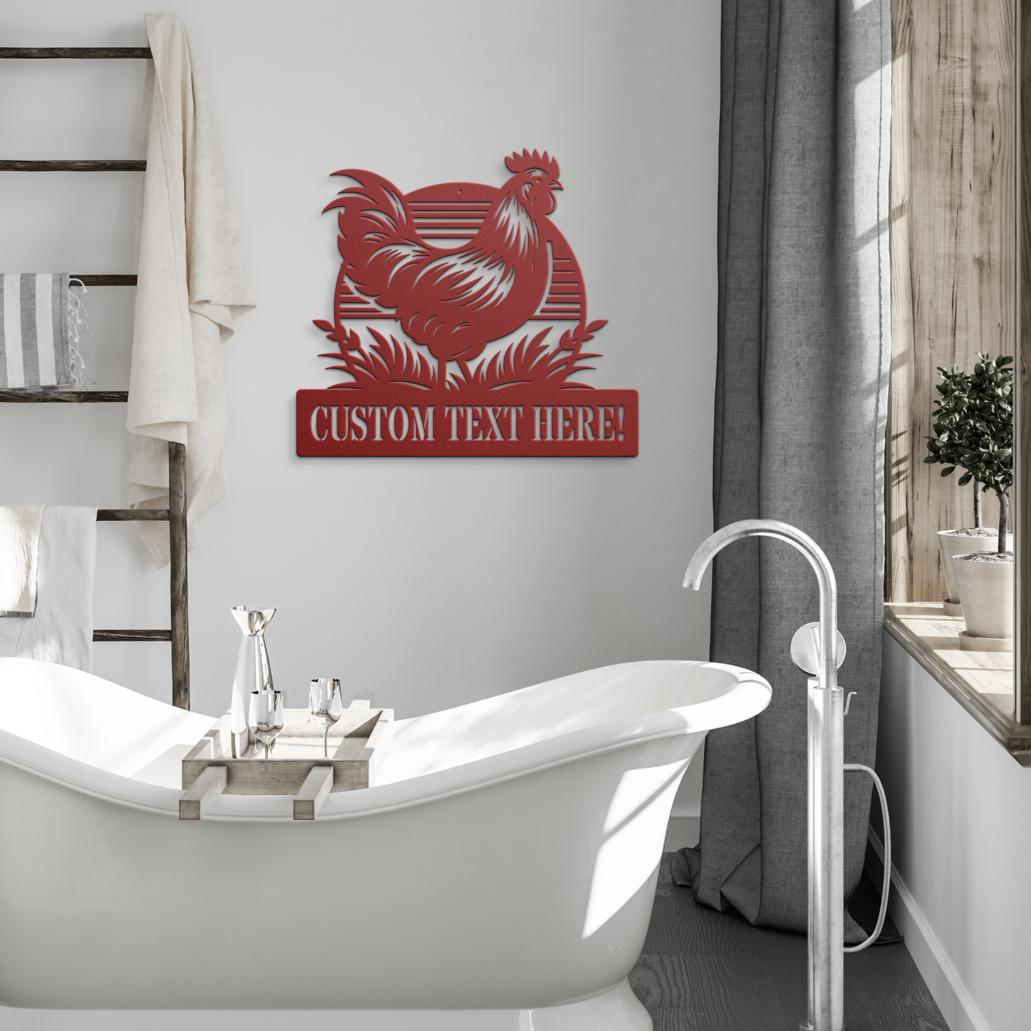 Custom_Chicken_Farm_Metal_Sign__Perso_Red_Modern_Bathroom_Mockup.png