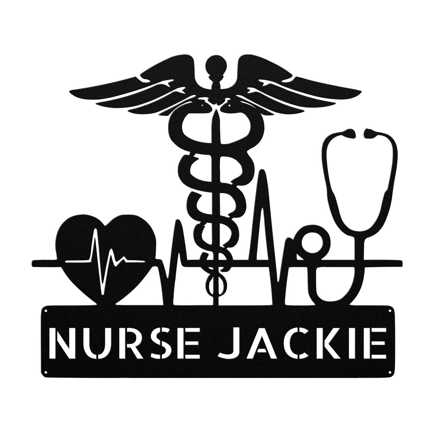 Personalized Nurse Metal Sign