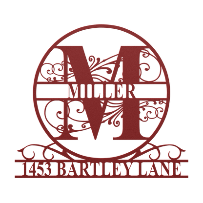 house number metal sign outdoor