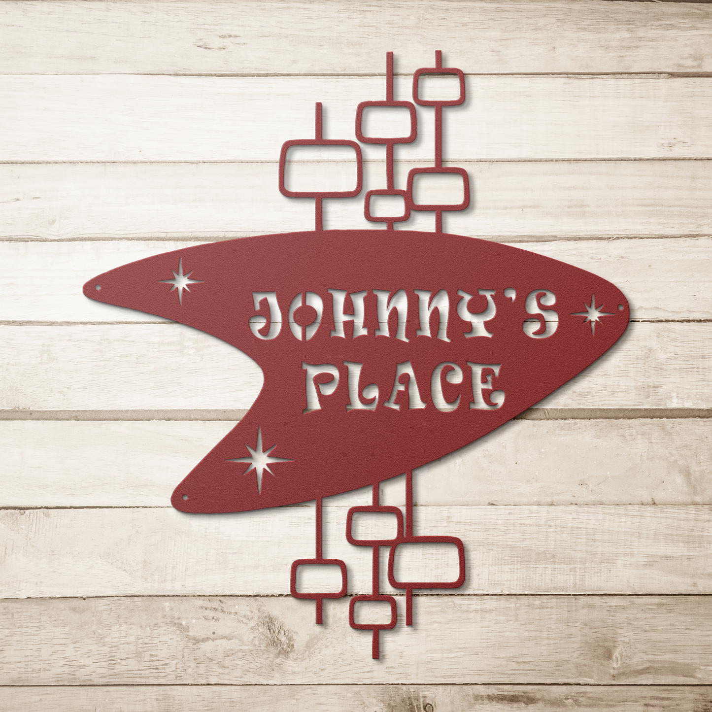 Atomic retro steel wall decor