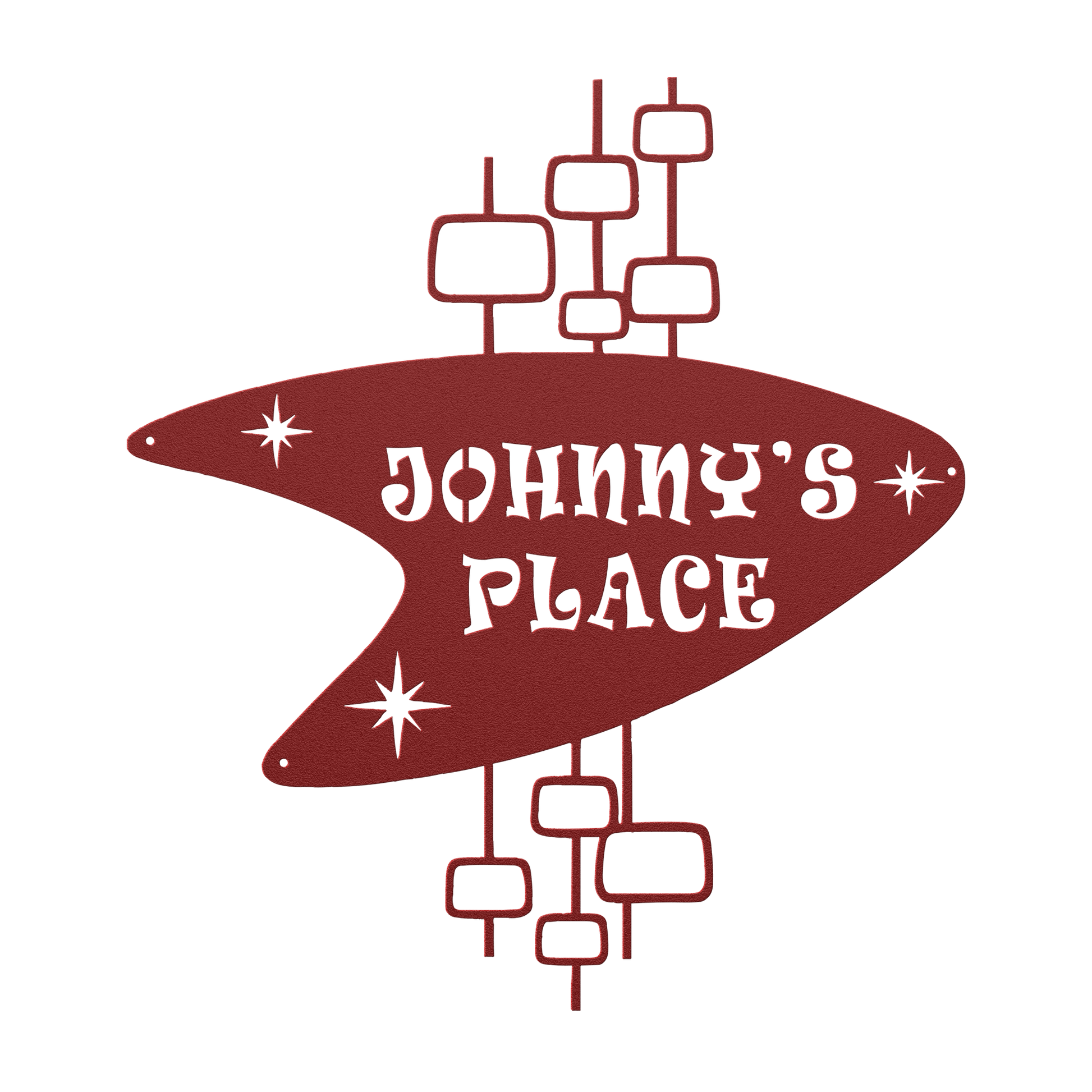 Mid century Metal address plaque