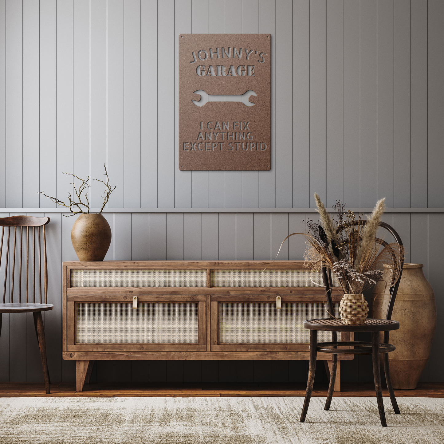 Custom_Metal_Garage_Sign_Personalized_W_Copper_Rustic_Hallway_Mockup.png