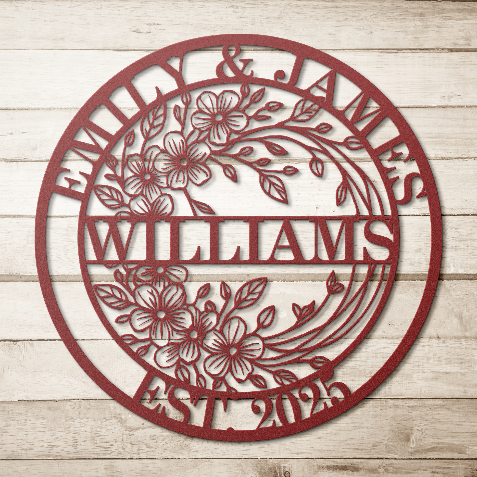 Personalized last name wall art wedding gift