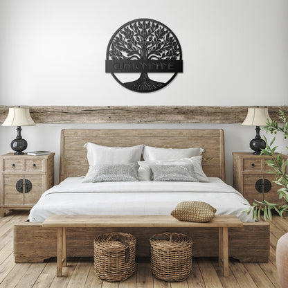 Custom Name Tree of Life Metal Sign