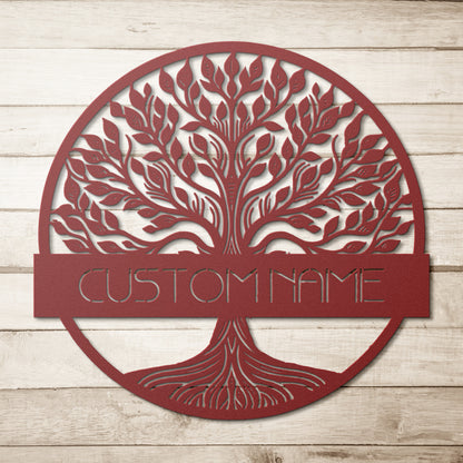 custom Tree of Life Metal Sign
