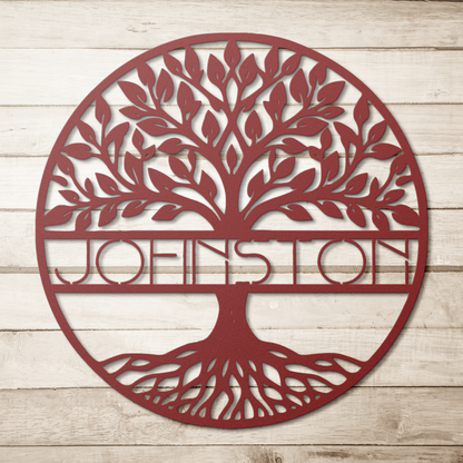 Weatherproof steel family sign