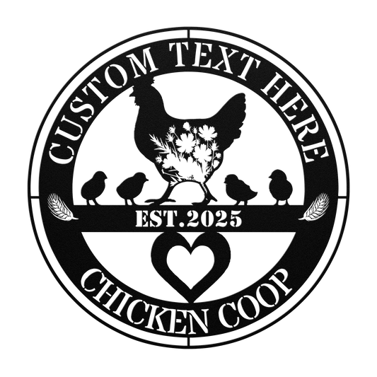 Weatherproof chicken coop custom name plate