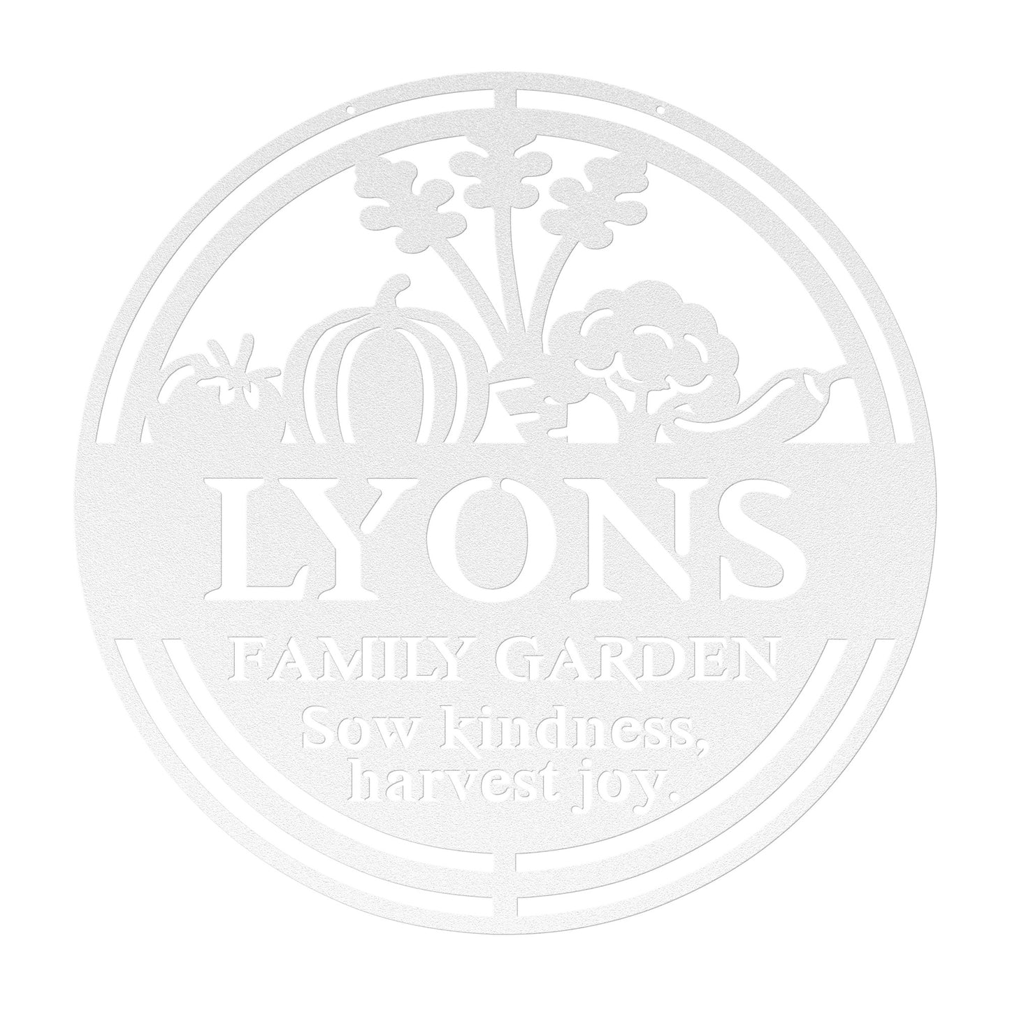 Personalized flower bed decor