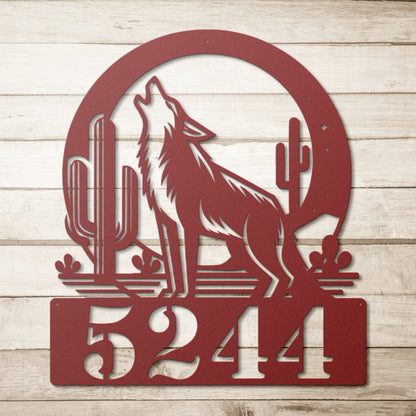 Desert Moon custom metal address sign