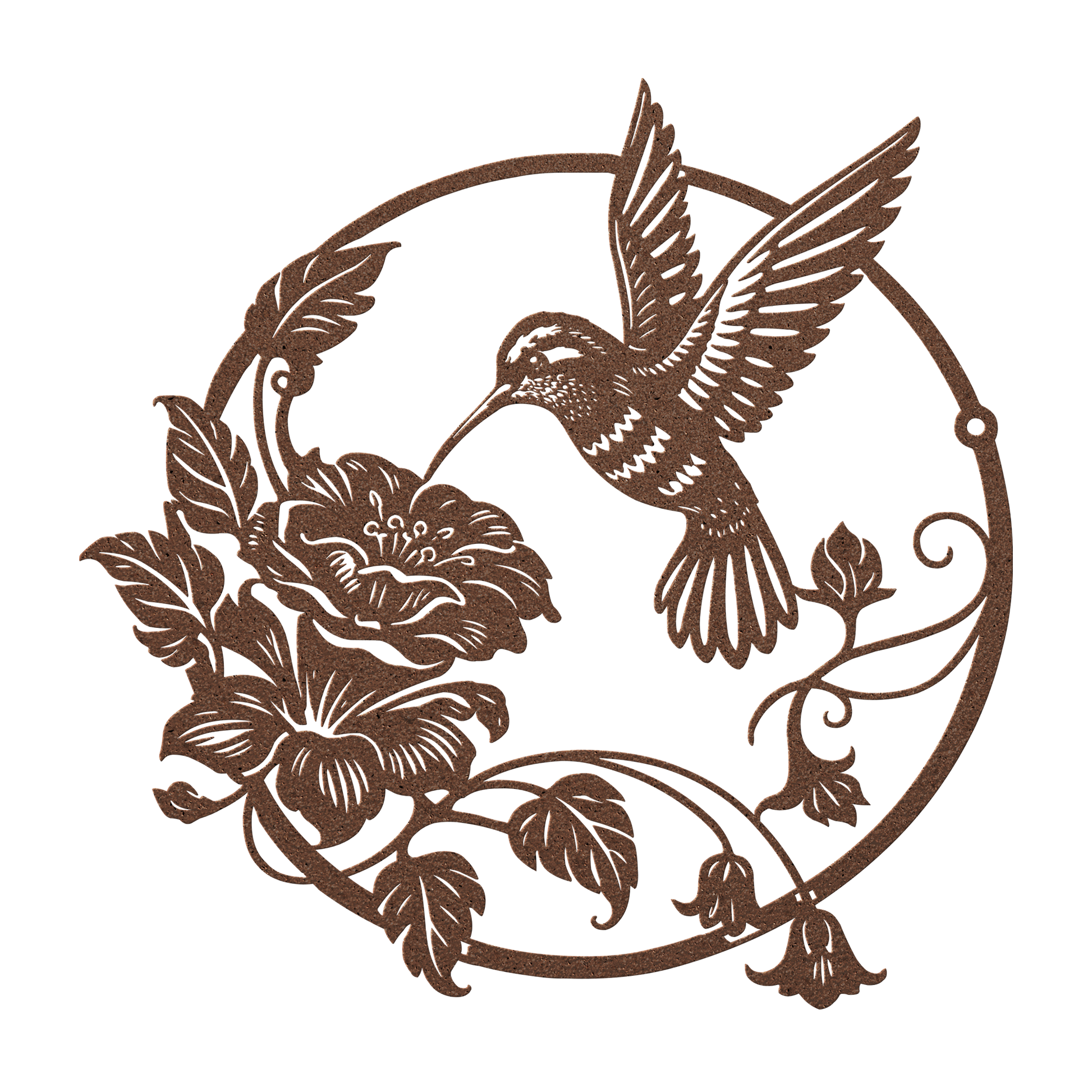 floral bird steel outdoor decor