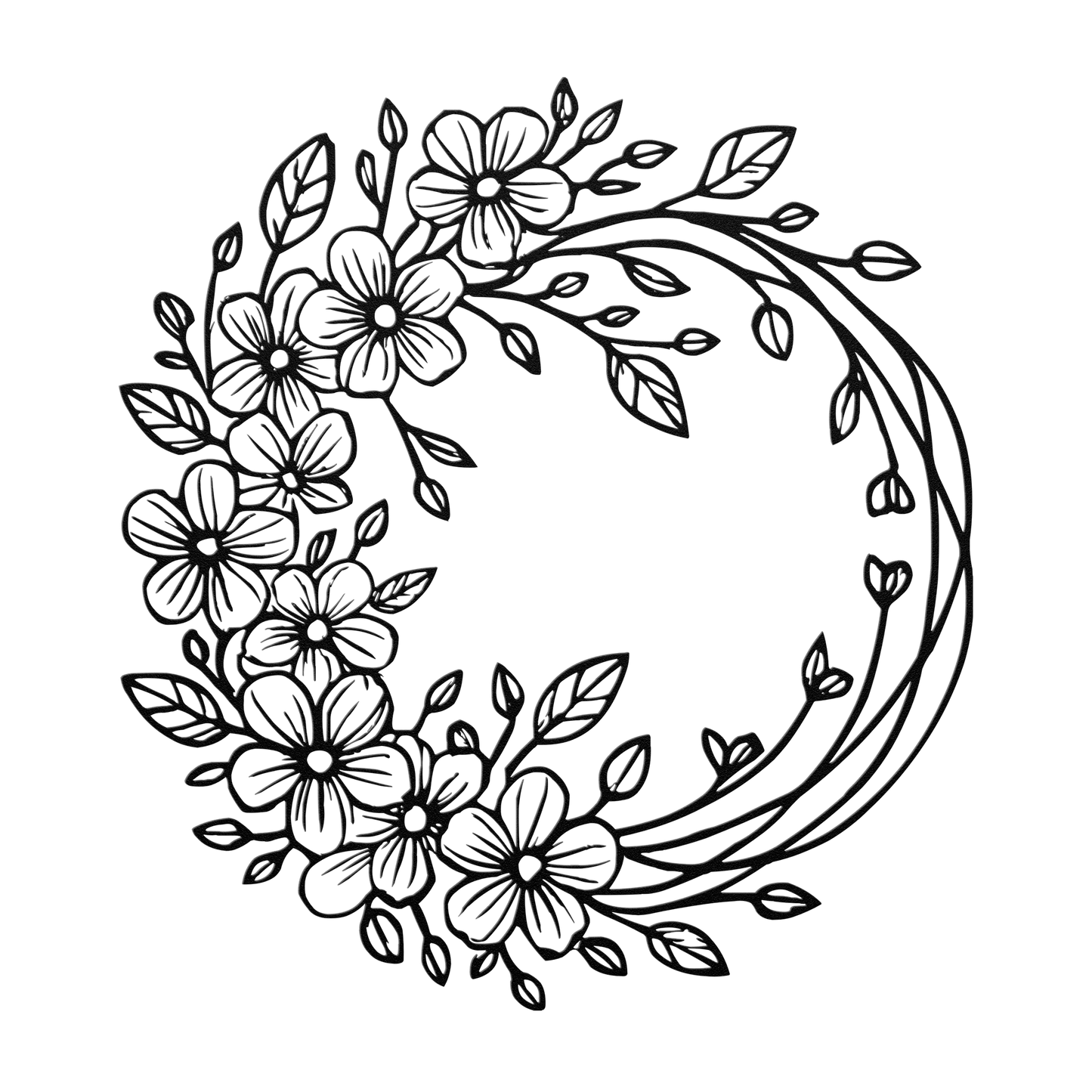 Daisy wreath garden wall art