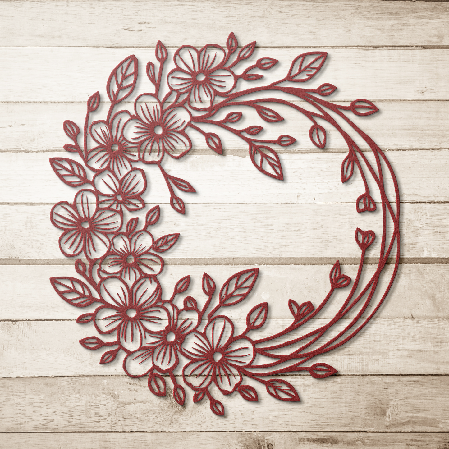 Rustic flower wreath for porch