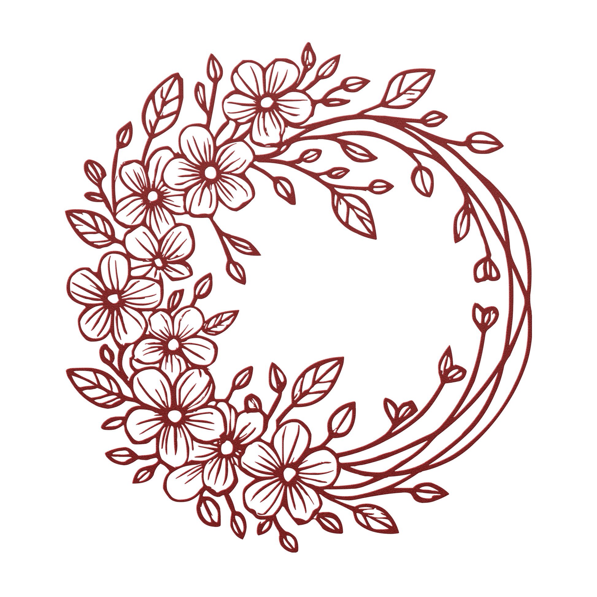 Outdoor steel flower decor