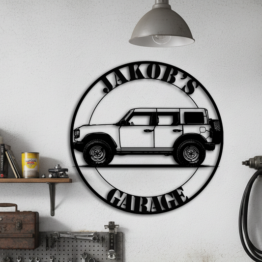 Ford Bronco Metal Sign