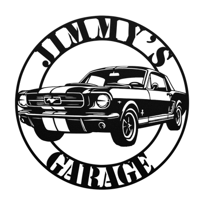 Classic Ford Mustang Metal Sign