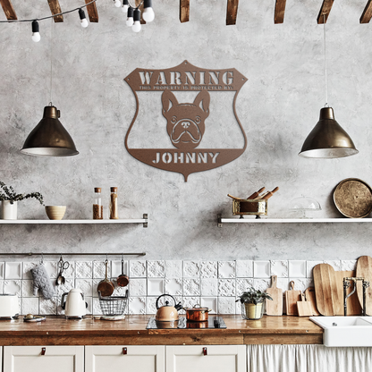 French_Bulldog_Metal_Sign__Custom_Warni_Copper_Rustic_Kitchen_Mockup.png