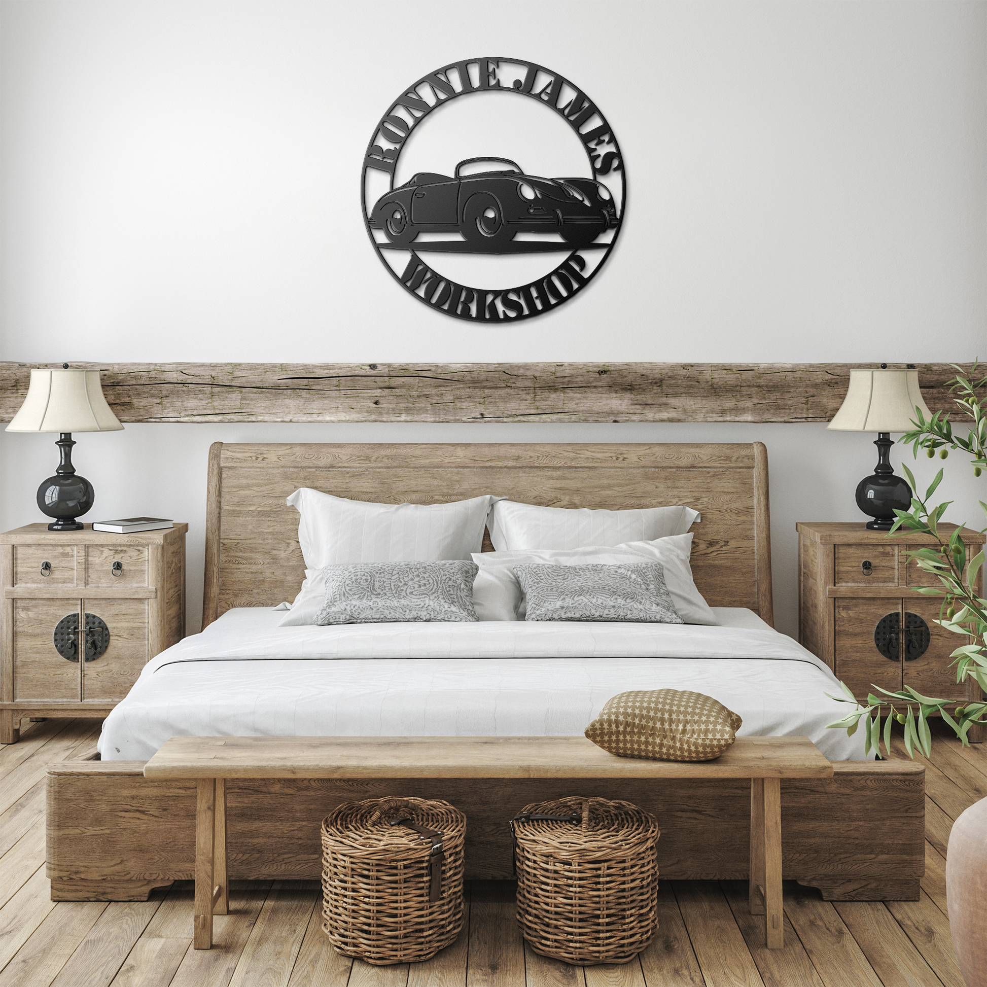 German_Sports_Car_Speedster_Metal_Sign__Black_Farmhouse_Bedroom_Mockup.png