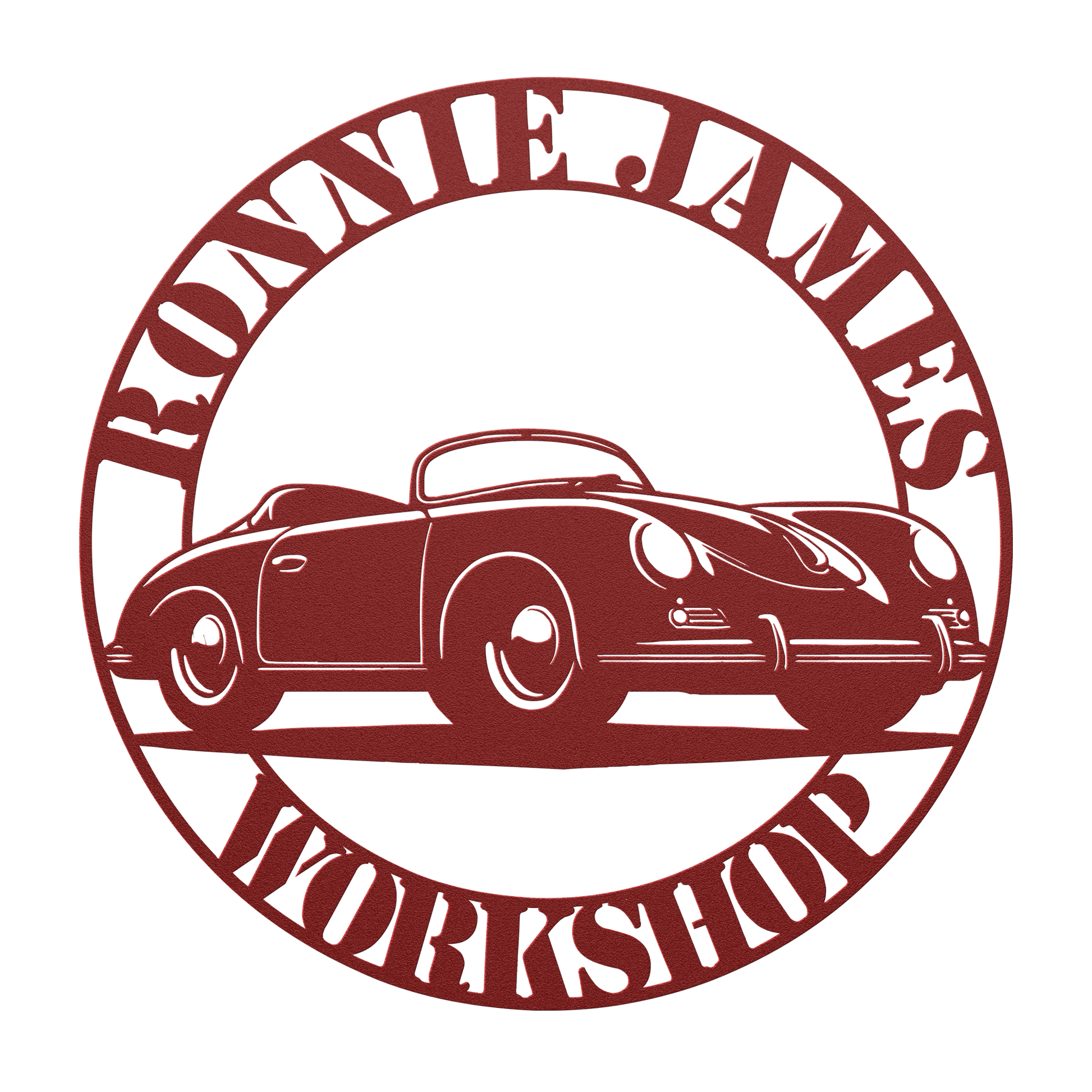 Porsche Speedster garage wall art