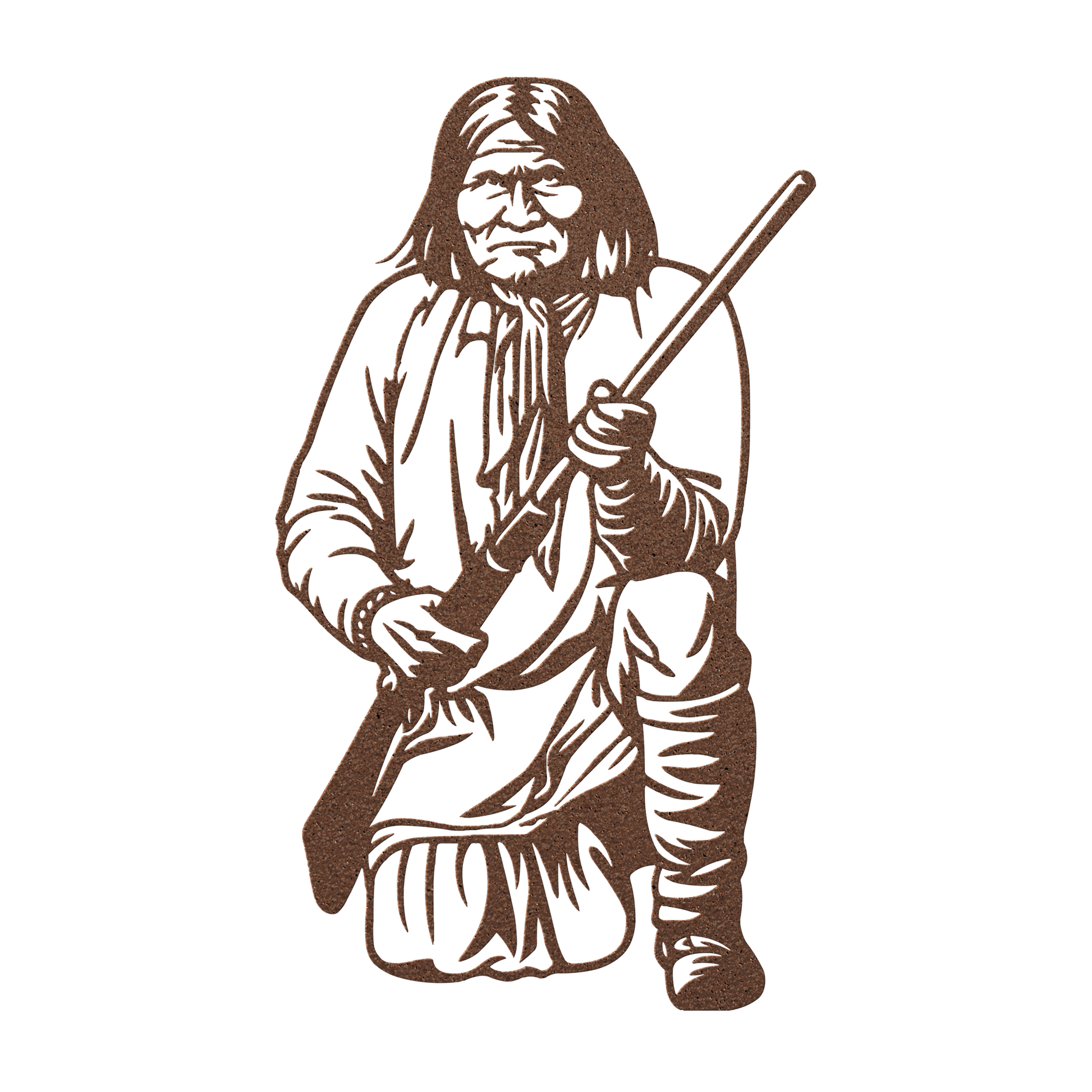 Apache warrior tribute metal art