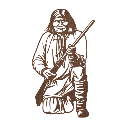 Apache warrior tribute metal art