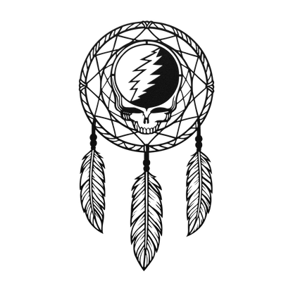 Rustic Grateful Dead dream catcher steel wall art