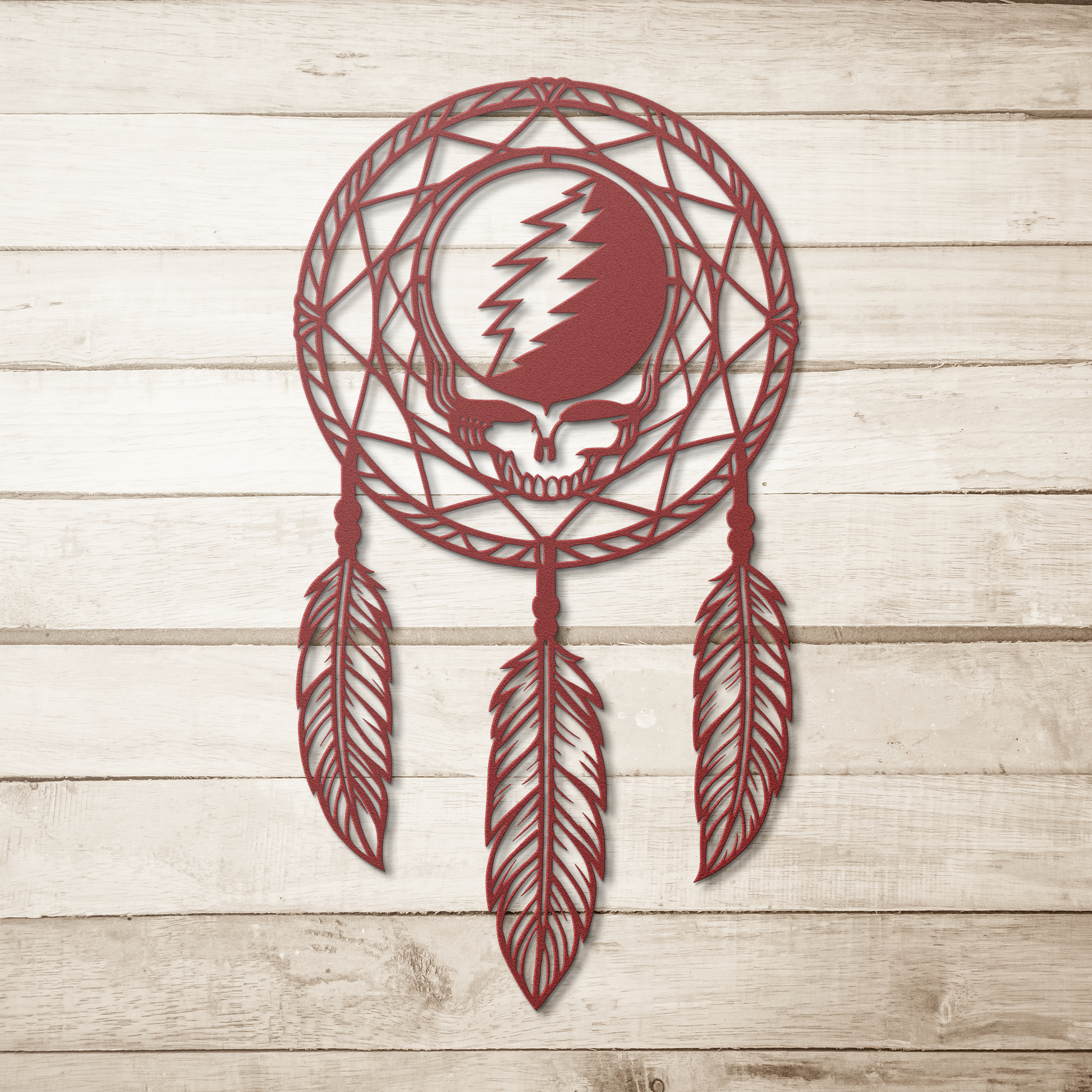 Custom boho Grateful Dead inspired metal wall sign