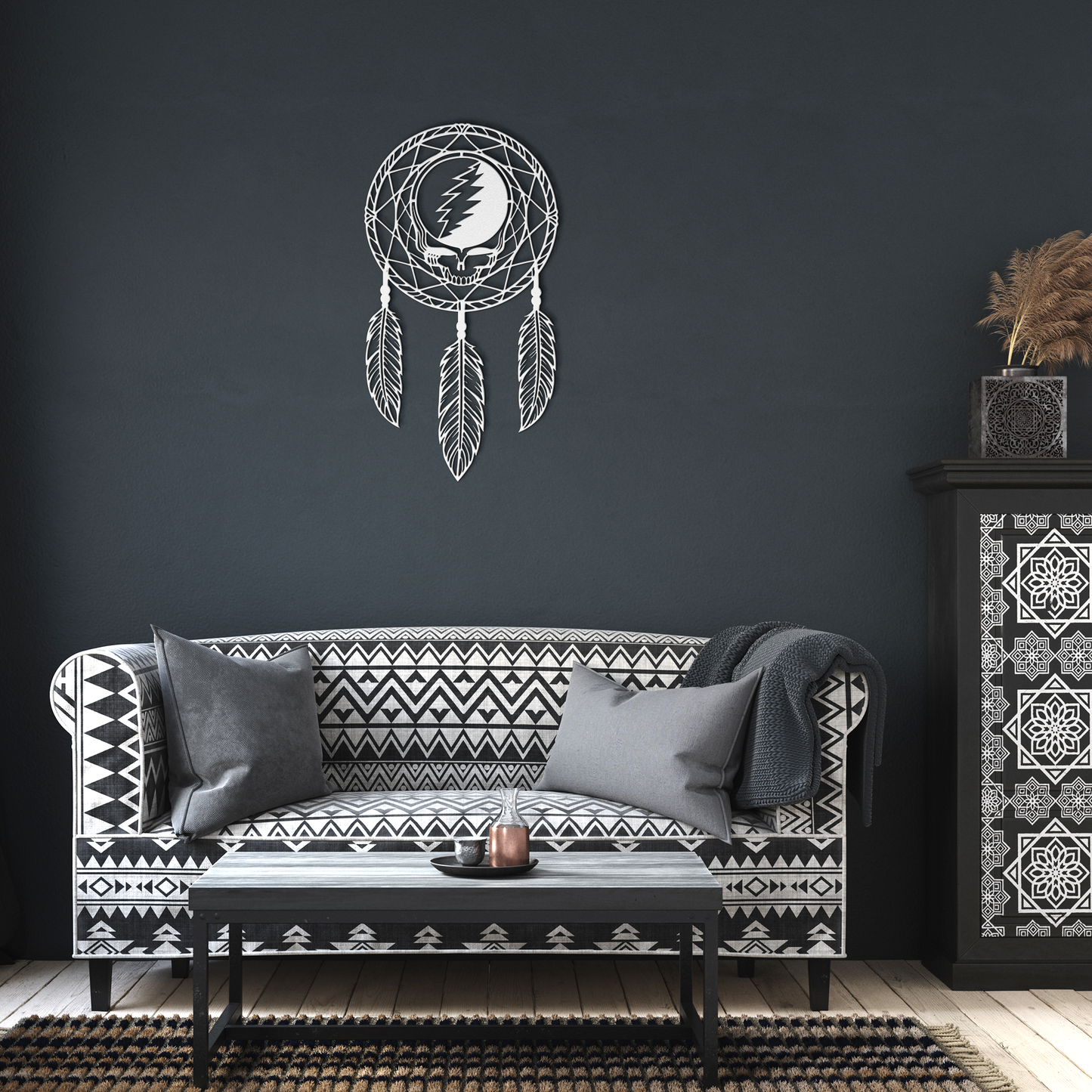 Grateful_Dead_Dream_Catcher_Metal_Wall_A_White_Dark_Living_Room_Mockup.png