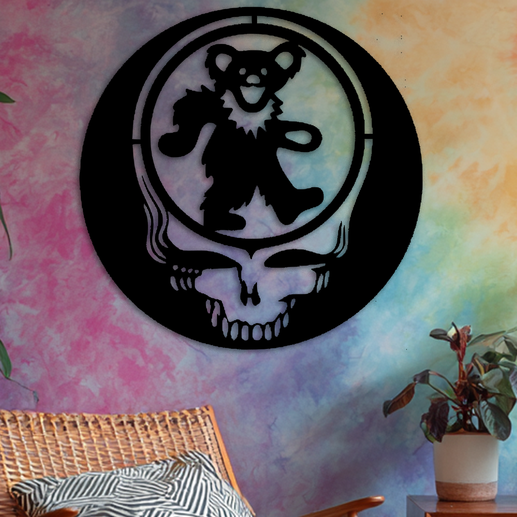 Grateful Dead Steal Your Face metal wall art