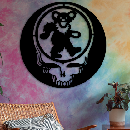 Grateful Dead Steal Your Face metal wall art