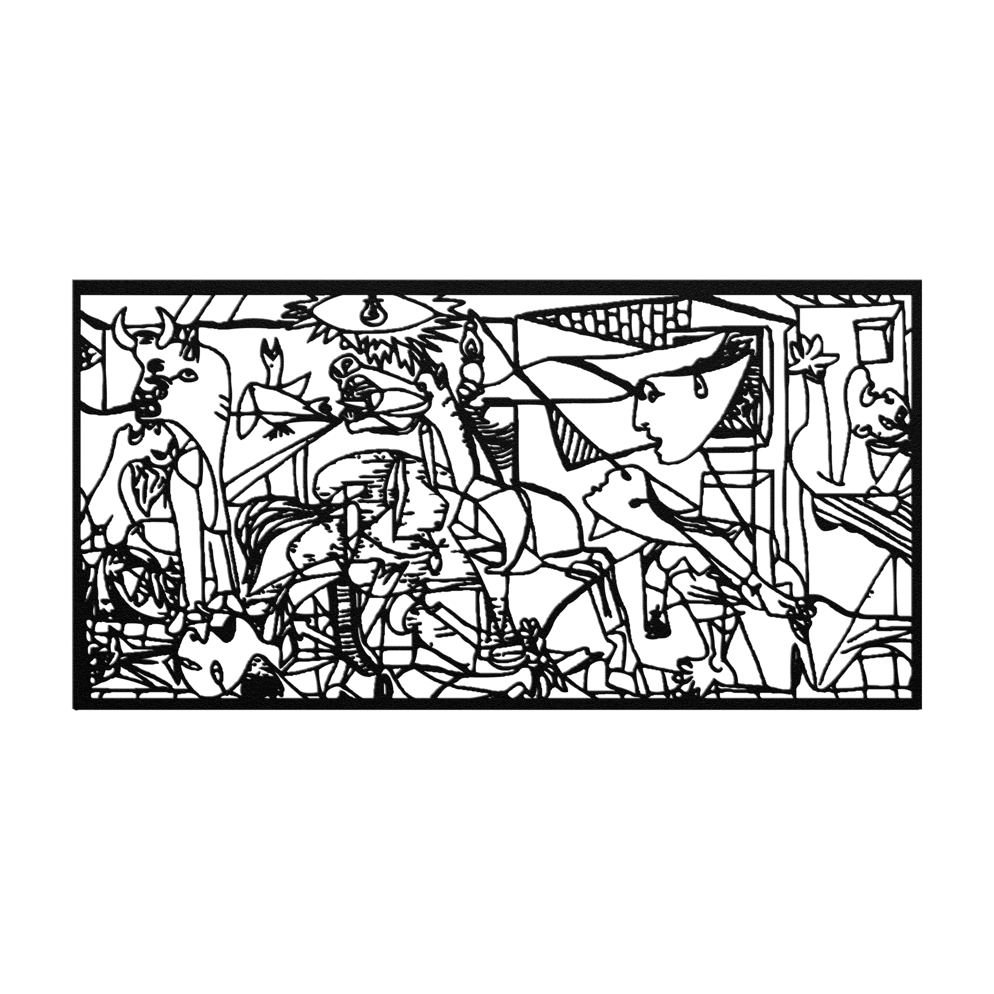 Guernica_Metal_Wall_Art_Pablo_Picasso_G_Black_Transparent_Mockup.png