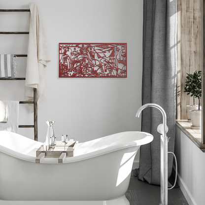 Guernica_Metal_Wall_Art_Pablo_Picasso_G_Red_Modern_Bathroom_Mockup.png
