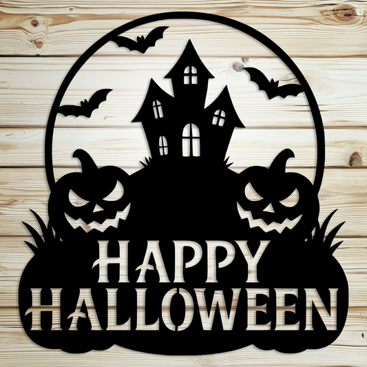 Happy Halloween custom metal wall art sign
