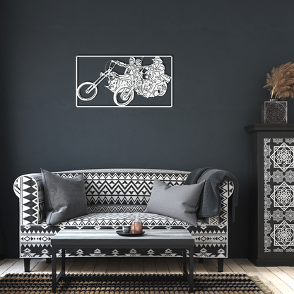 Garage motorcycle wall decor