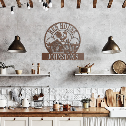 Hen_House_Metal_Sign__Personalized_Ch_Copper_Rustic_Kitchen_Mockup.png