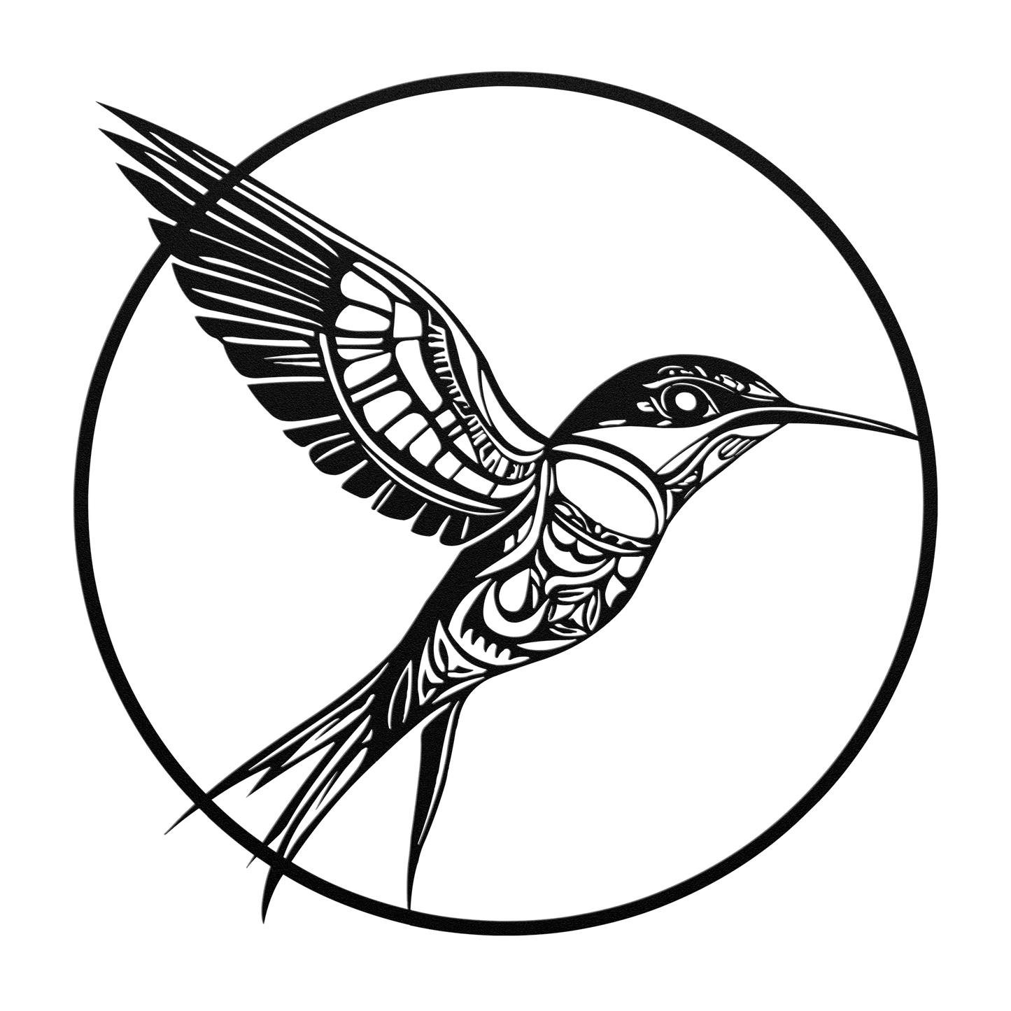 Custom Steel Hummingbird Sign for Garden or Home Decor