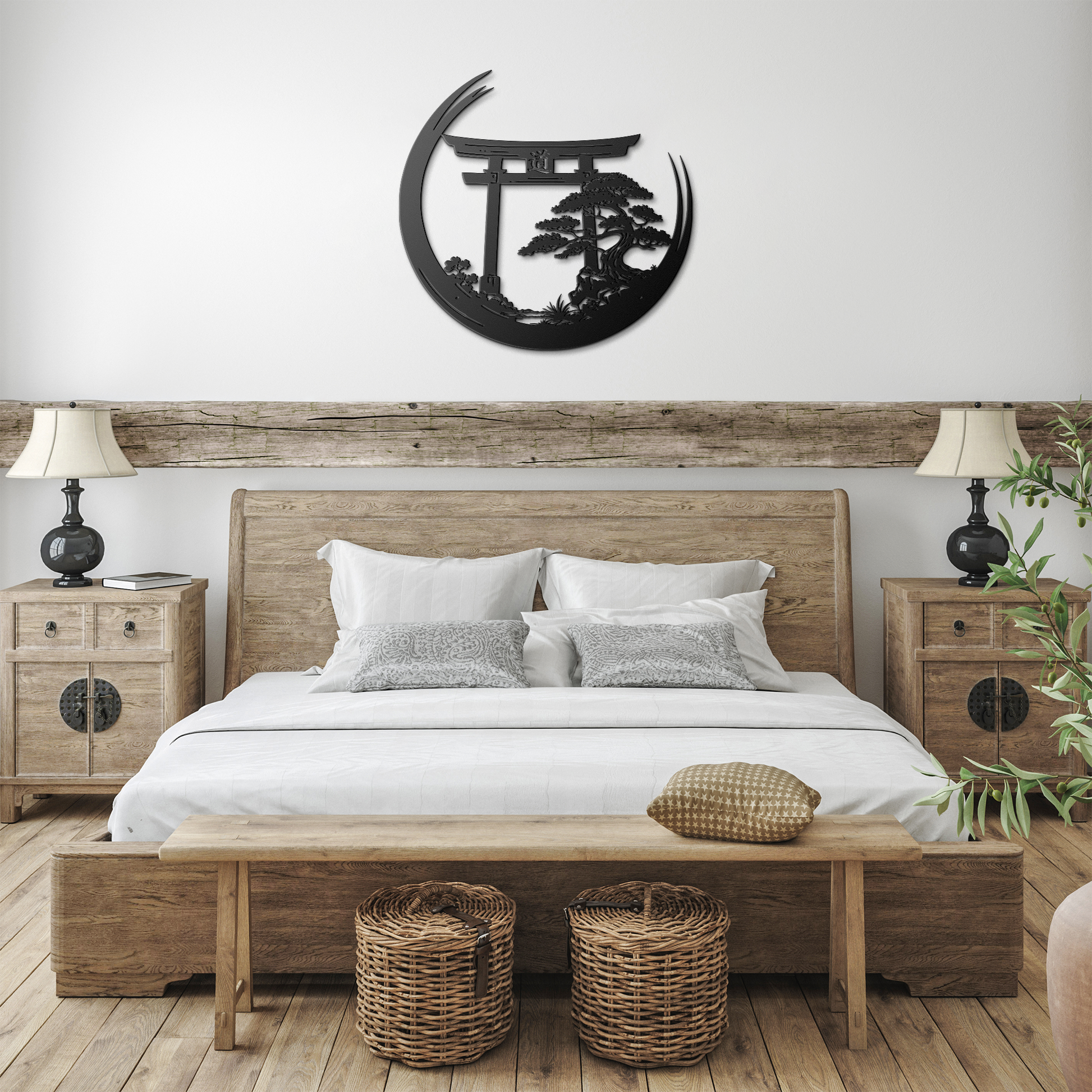 japanese garden metal decor
