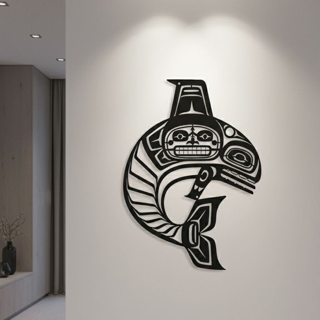 Keet killerwhale metal wall art