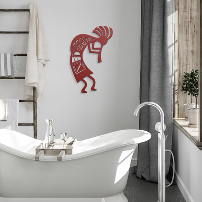 Kokopelli_Metal_Wall_Art_Sign__Rustic_Red_Modern_Bathroom_Mockup.png