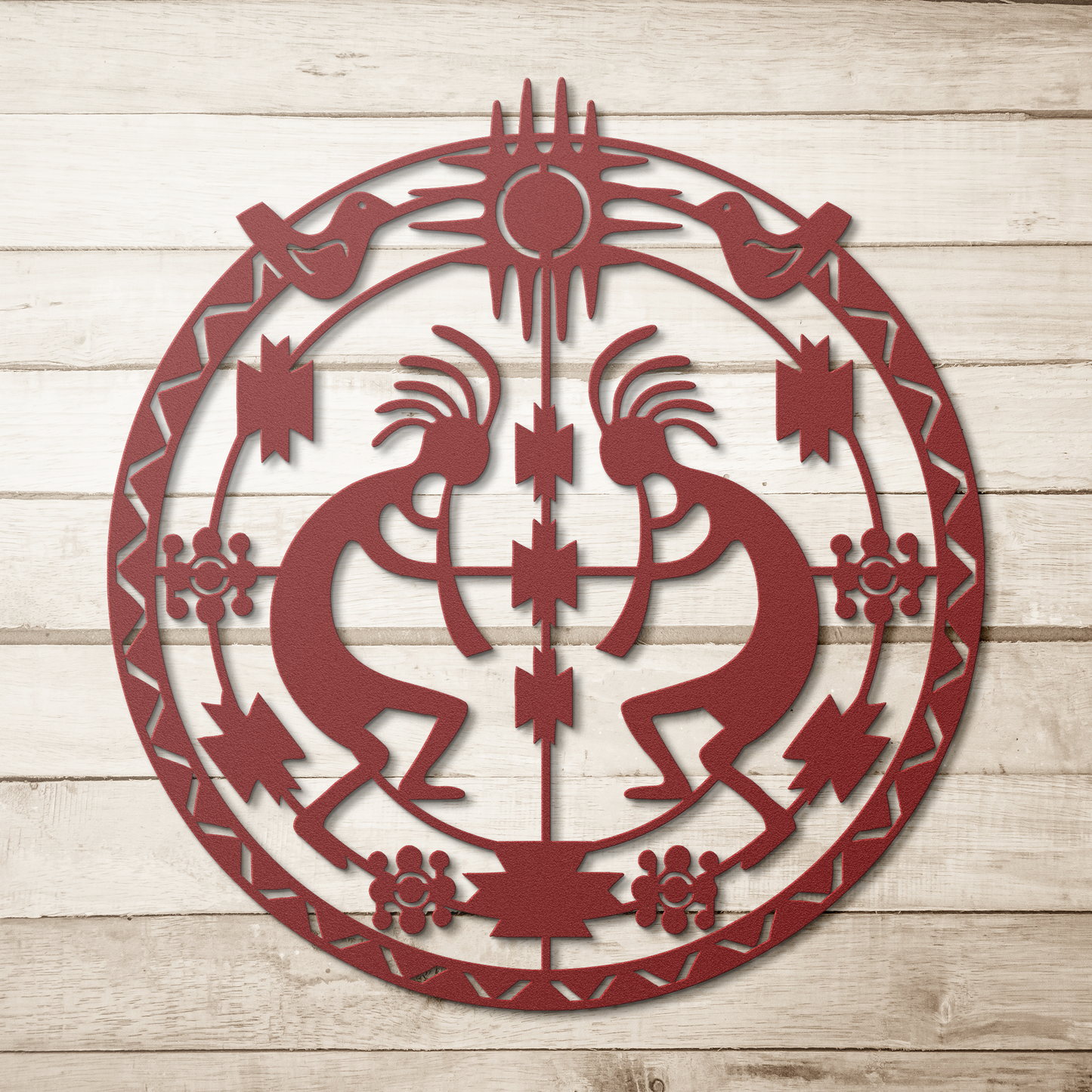 Native American Kokopelli steel sign – weatherproof outdoor decor