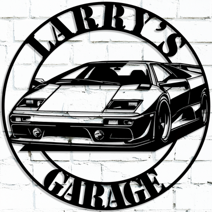Lamborghini Diablo Metal Art