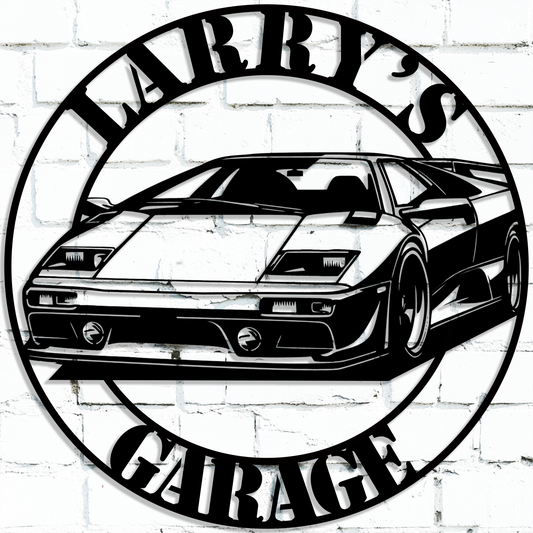 Lamborghini Diablo Metal Art