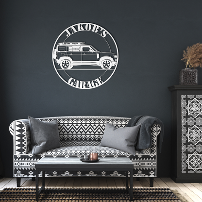 Personalized Land Rover Metal Sign