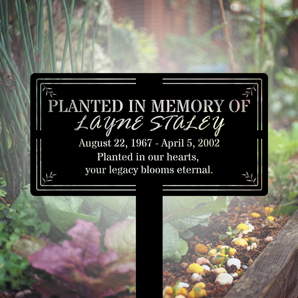 Personalized memorial tree plaque