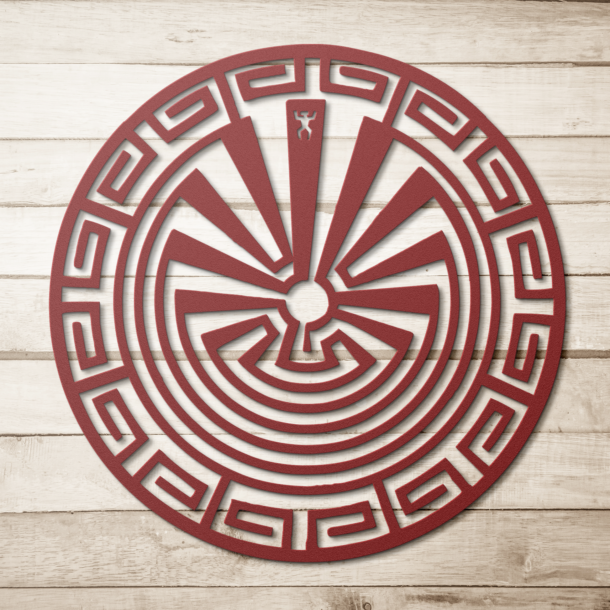 Custom indigenous maze artwork