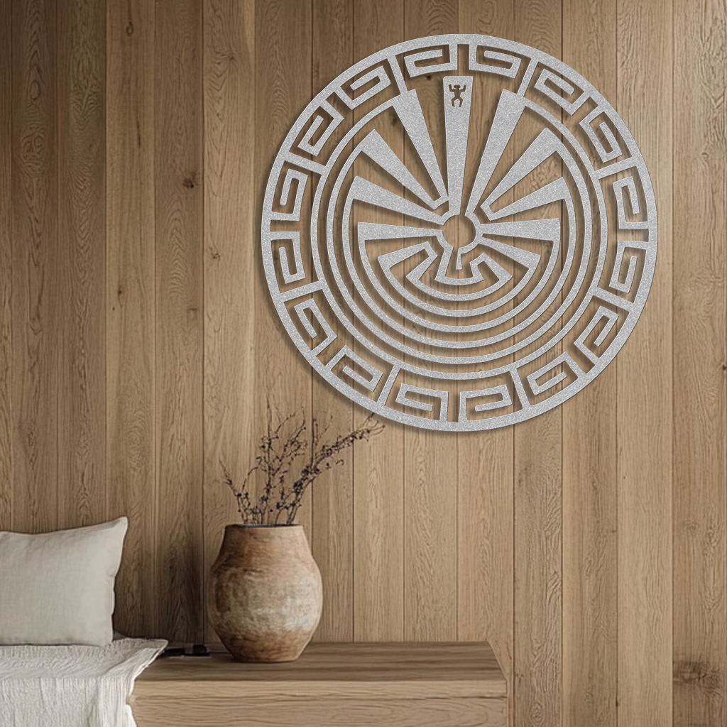 Native American maze symbol decor