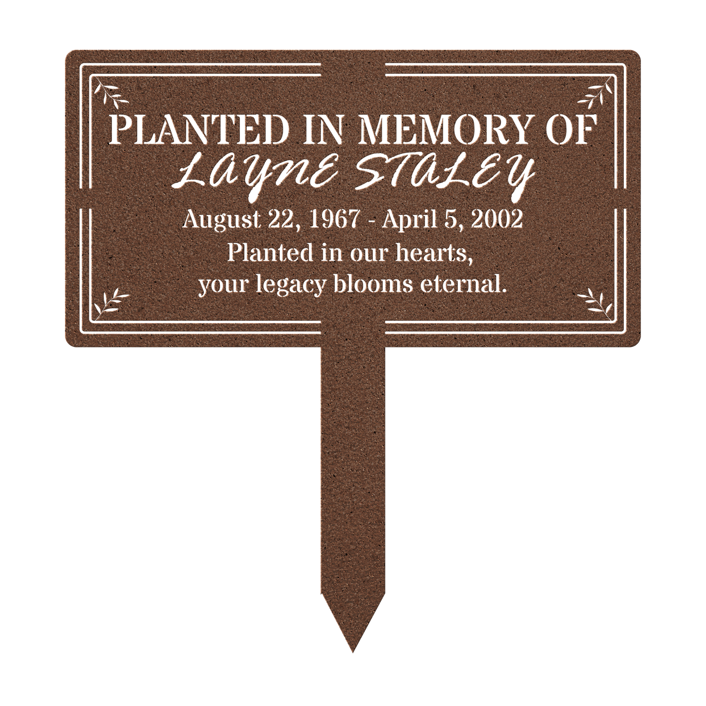 Pet memorial garden plaque